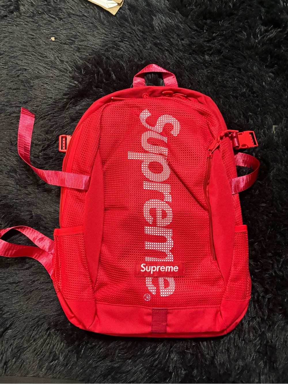 Supreme Vibrant Red Mesh Daypack